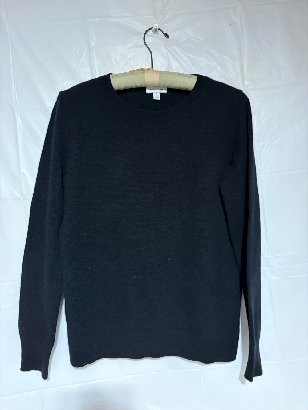 Nordstrom Cashmere Black Women's Crewneck Sweater